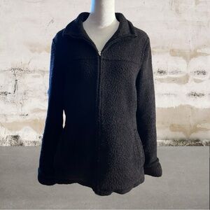 Weather Tamer Women's Black Plush Teddy Jacket Size Medium
